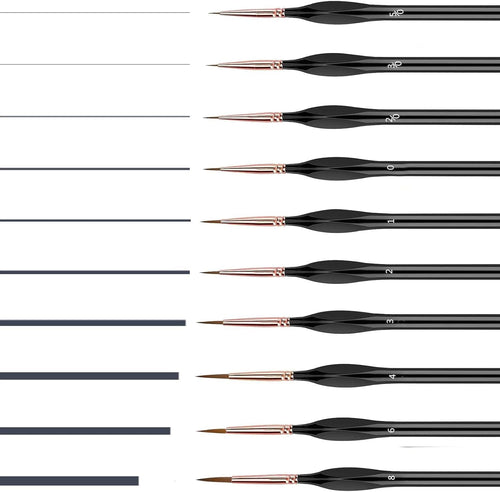 10-Piece Miniature Detail Paint Brush Set